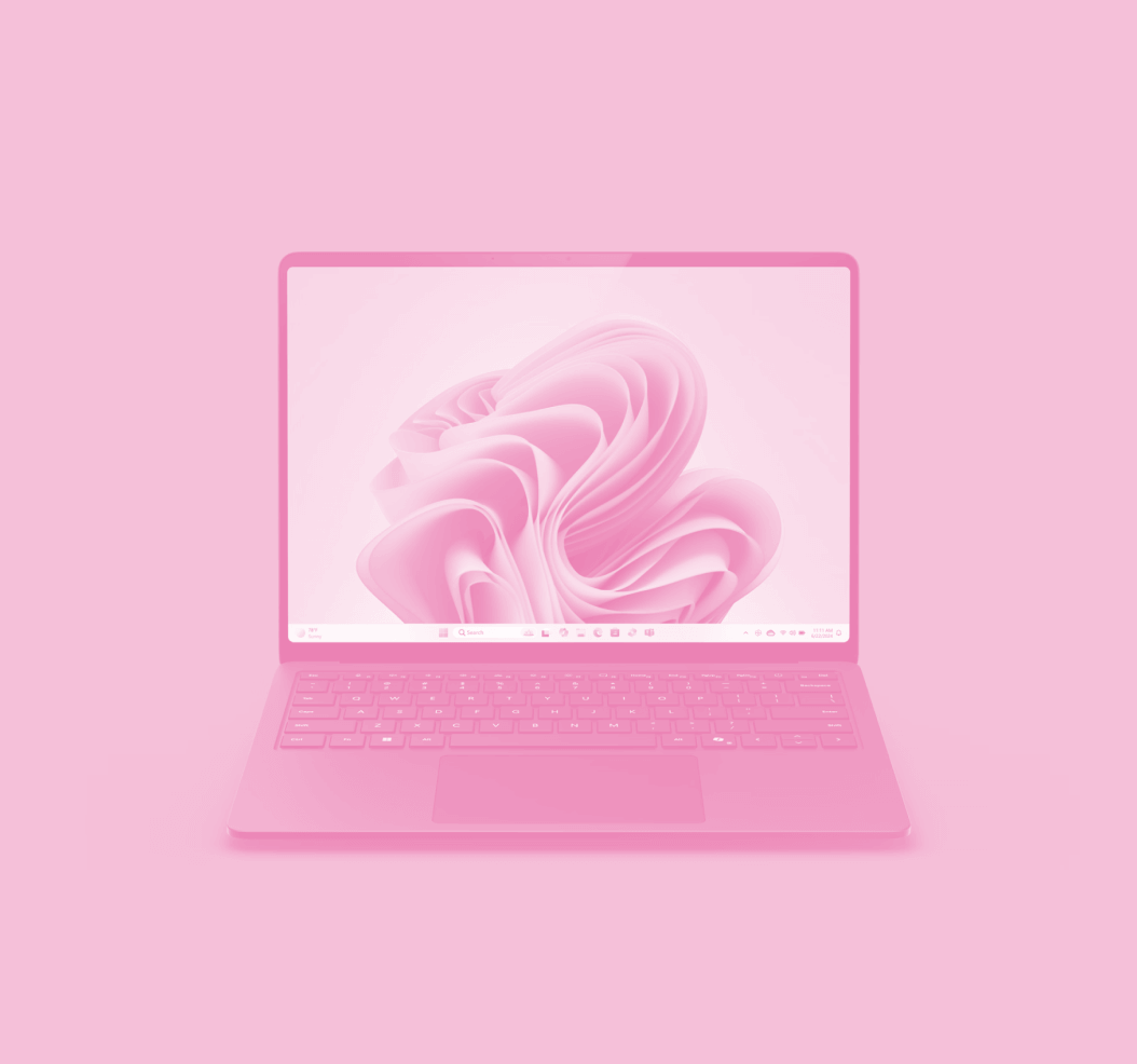 Laptop with Windows 11 display